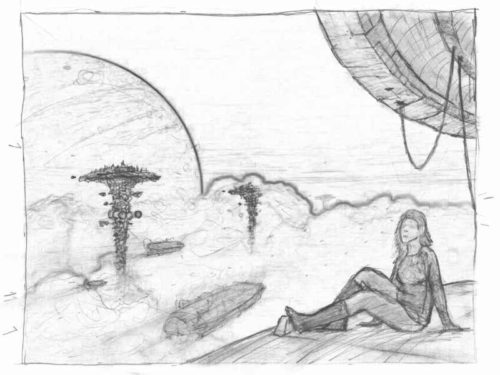 Wolkenreise Skizze 1